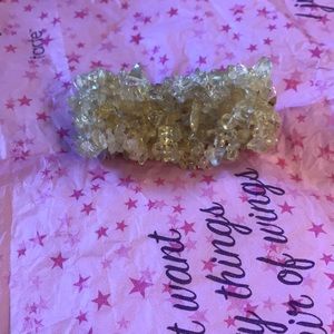 Elastic Real Citrine Cuff Bracelet